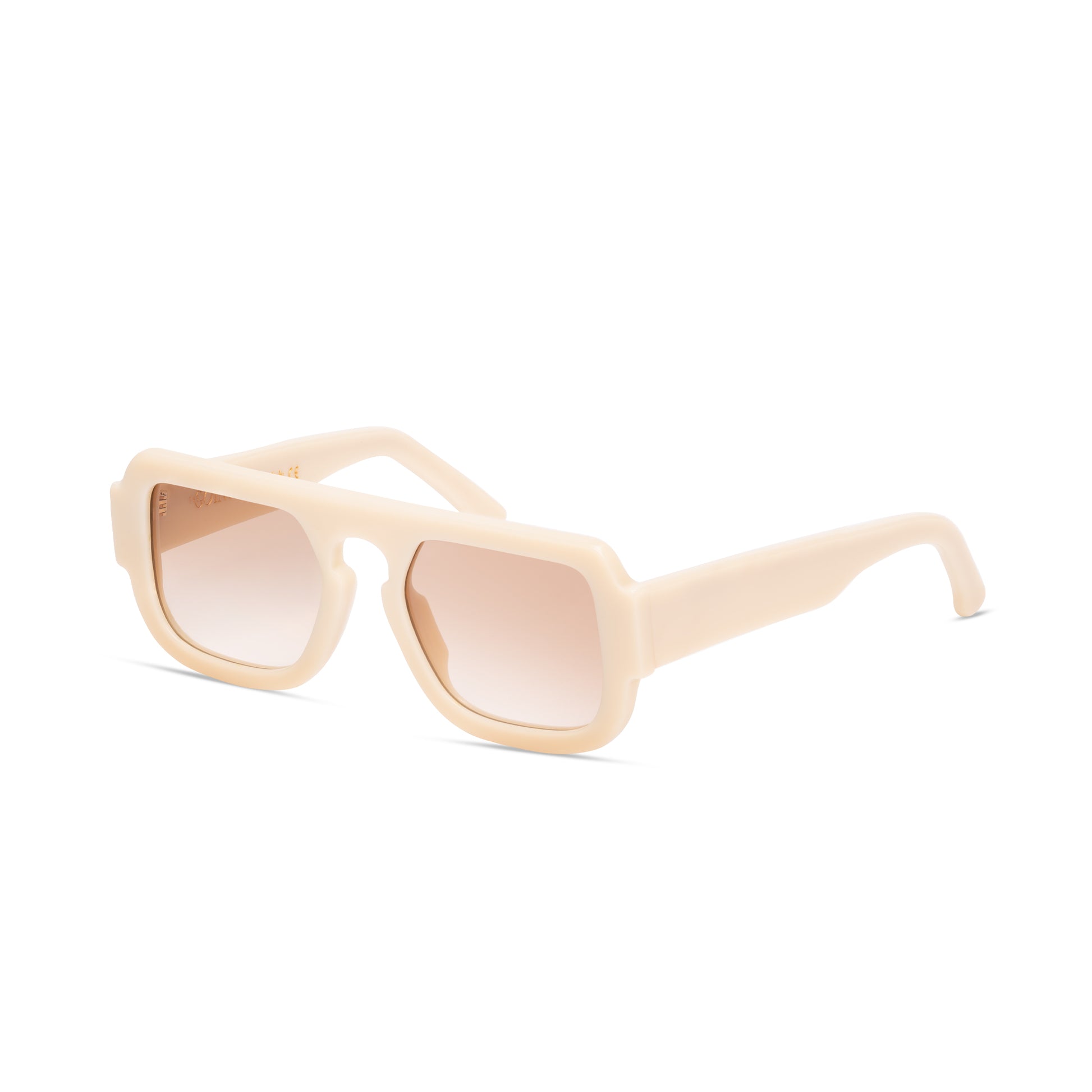 The Margaux by The Going - Aviator style sunglasses in the color Au Lait - Milky Beige Frame