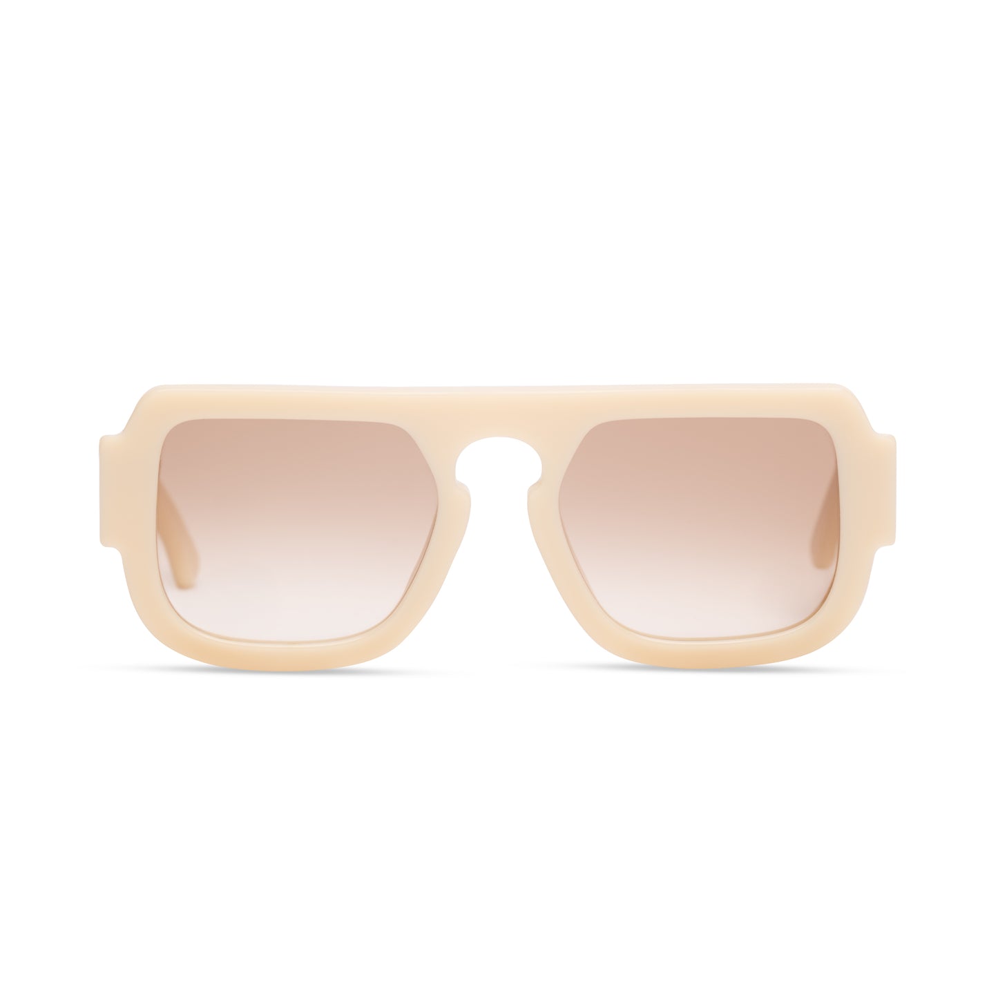 The Margaux by The Going - Aviator style sunglasses in the color Au Lait - Milky Beige Frame